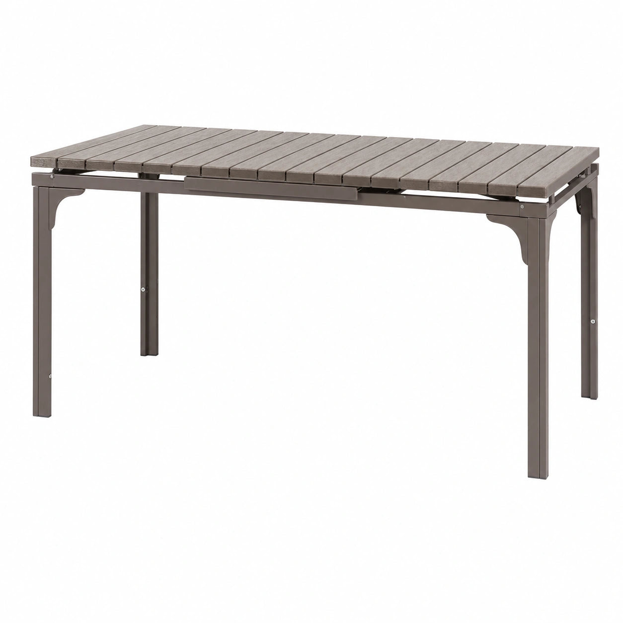 Gartentisch – 240 × 90 cm, ausziehbar, Taupe