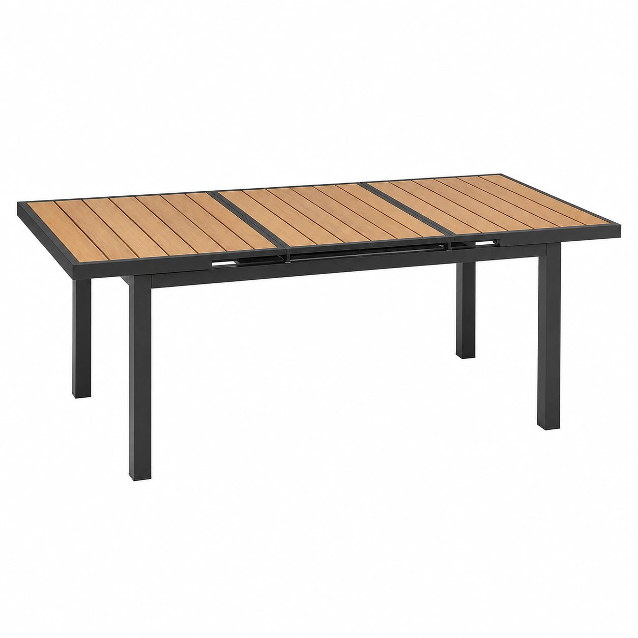 Gartentisch – 240 cm, ausziehbar, aus Aluminium, Braun, für Garten