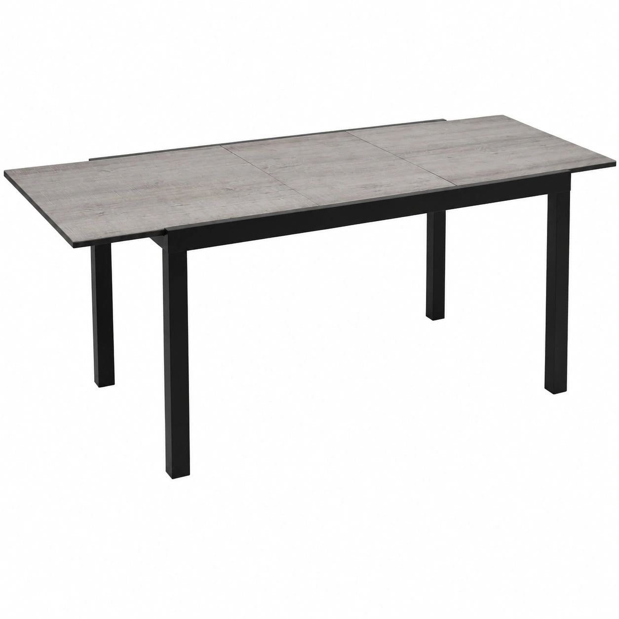 Gartentisch – 300 × 110 cm, aus Aluminium und Glas, Anthrazit und Hellgrau