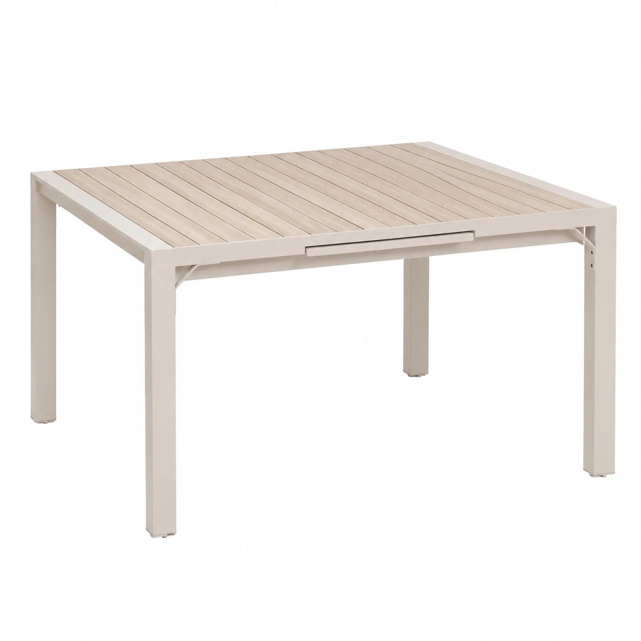 Gartentisch – ausziehbar, aus Aluminium, Beige