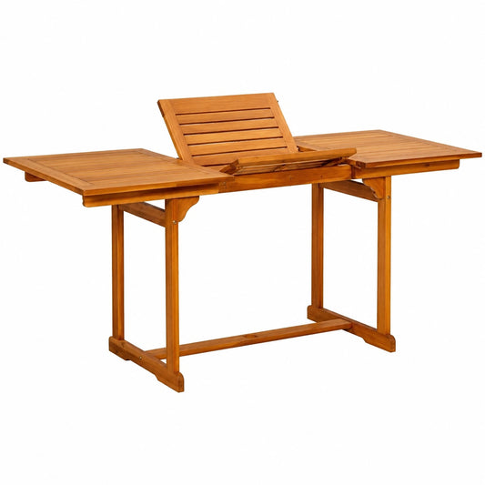 Gartentisch – 80 × 75 cm, rechteckige Form, ausziehbar