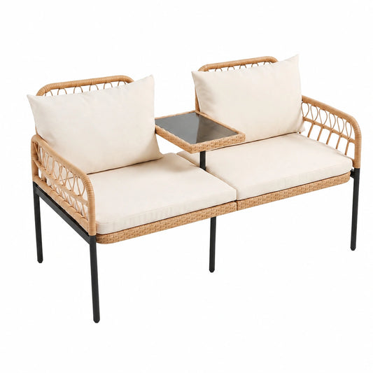Gartenbank – 2-Sitzer, 137 × 64 × 84 cm, für Garten, Terrasse und Balkon