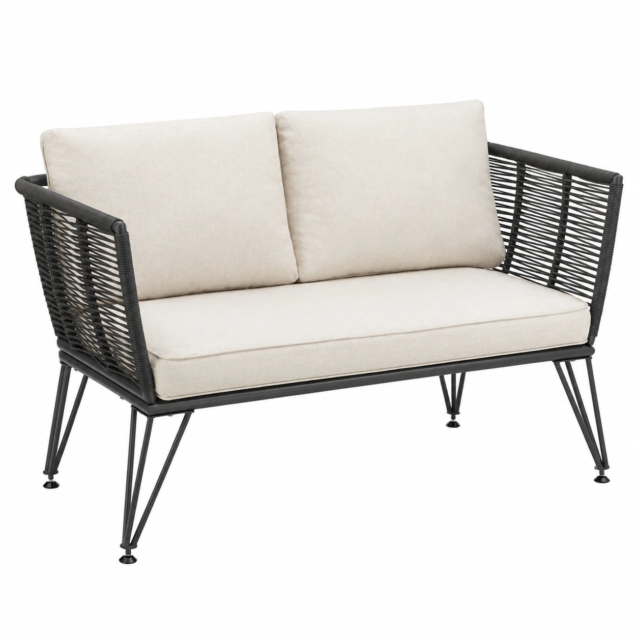 Sofa – aus Rattan, für Balkon und Wintergarten
