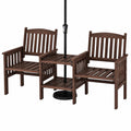 Gartenbank – 2-Sitzer, 165 × 60 × 88 cm, aus Holz, für Garten, Terrasse und Balkon