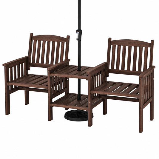 Gartenbank – 2-Sitzer, 165 × 60 × 88 cm, aus Holz, für Garten, Terrasse und Balkon