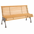 Gartenbank – 3-Sitzer, 160 cm, aus Kiefernholz und Holz, Naturfarben