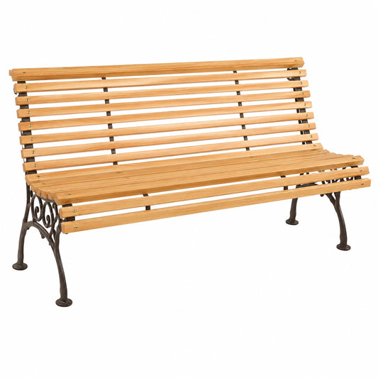 Gartenbank – 3-Sitzer, 160 cm, aus Kiefernholz und Holz, Naturfarben